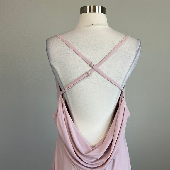 AQUA Women's Formal Dress Size 4 Pink Backless Thigh Slit Long Evening Gown - Picture 8 of 13